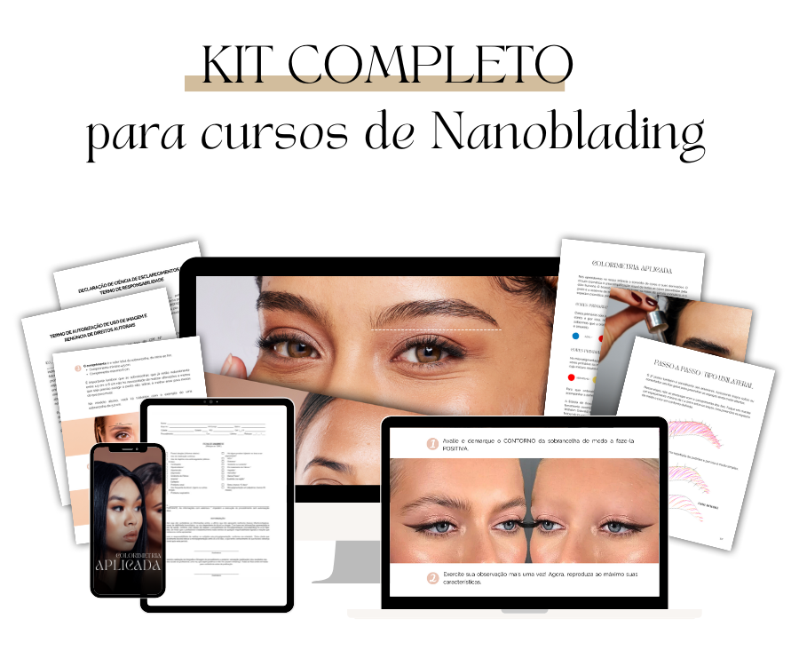 kit para curso de nanoblading